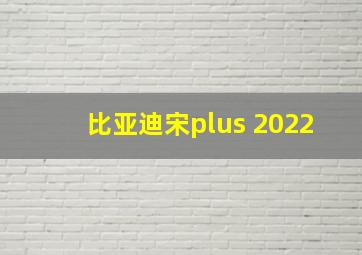 比亚迪宋plus 2022